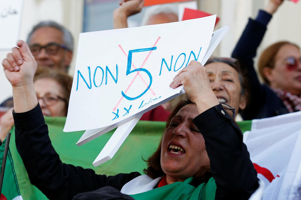 Detalj sa protsta protiv kandidature Buteflike, Foto: Reuters