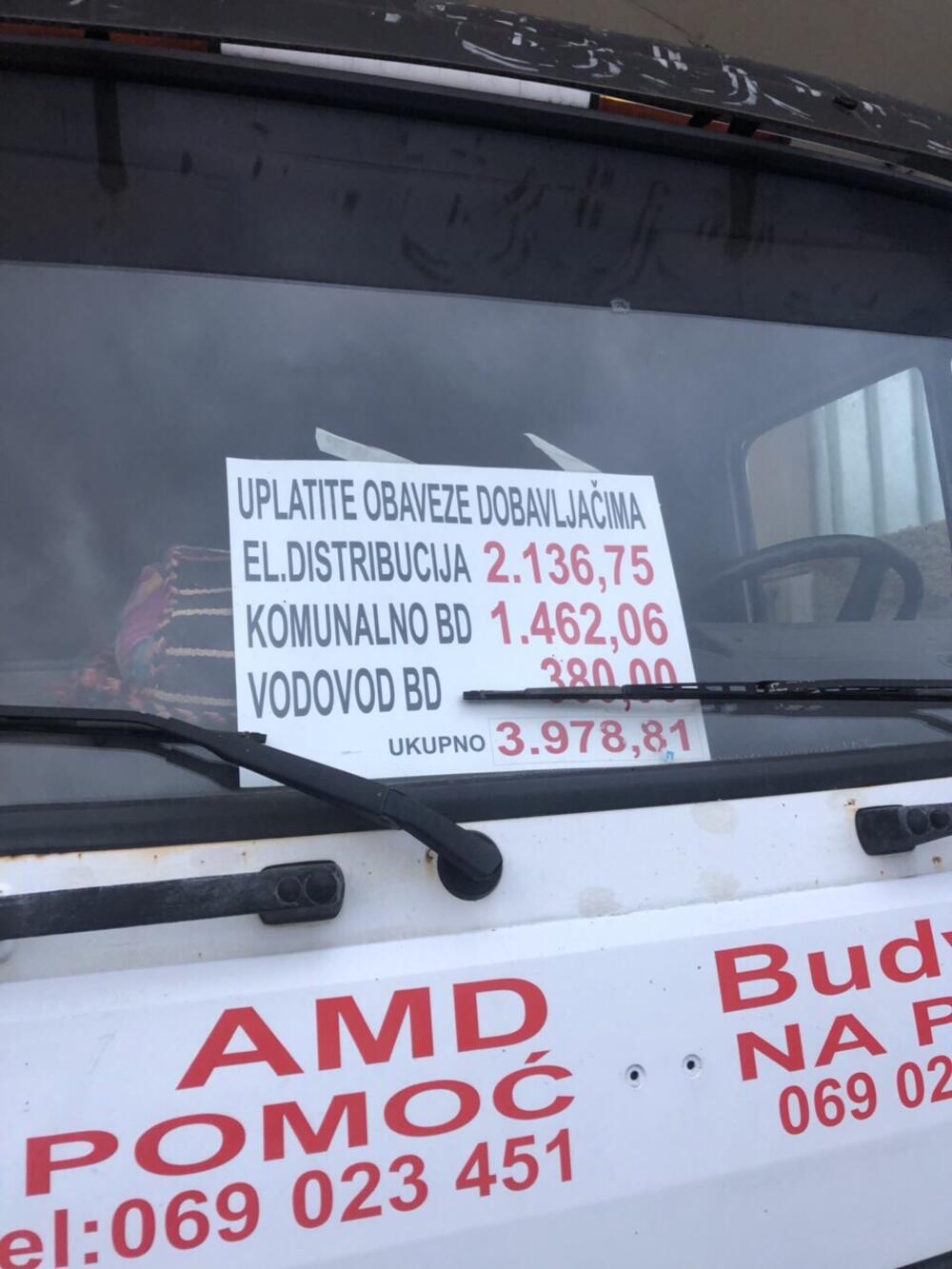 Auto moo društvo Budva, blokada