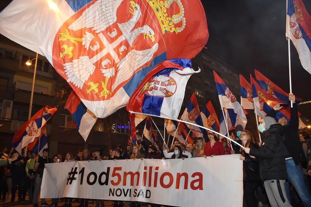 Sa protesta Jedan od pet miliona u Srbiji, Foto: BETAPHOTO