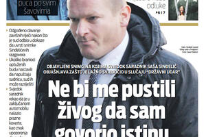 Naslovna strana "Vijesti" za 14. mart