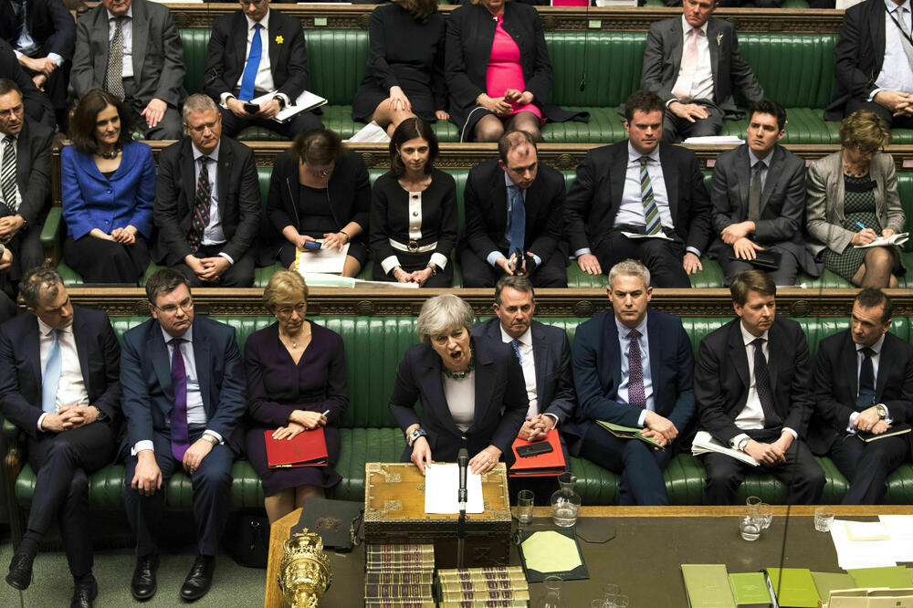 Sa današnjeg glasanja u britanskom parlamentu, Foto: Mark Duffy/AP