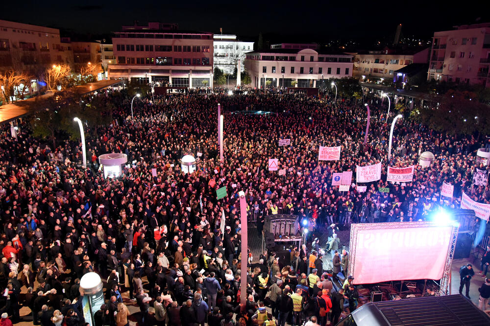 Sa protesta, Foto: Boris Pejović