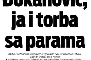 Naslovna strana "Vijesti" za 16. mart