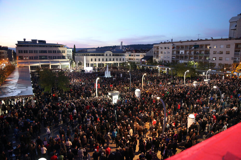 Detalj sa protesta, Foto: Filip Roganović