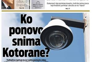 Naslovna strana "Vijesti" za 19. mart