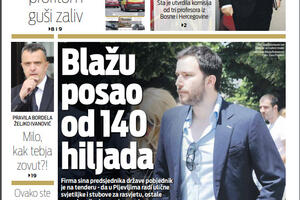 Naslovna strana "Vijesti" za 20. mart