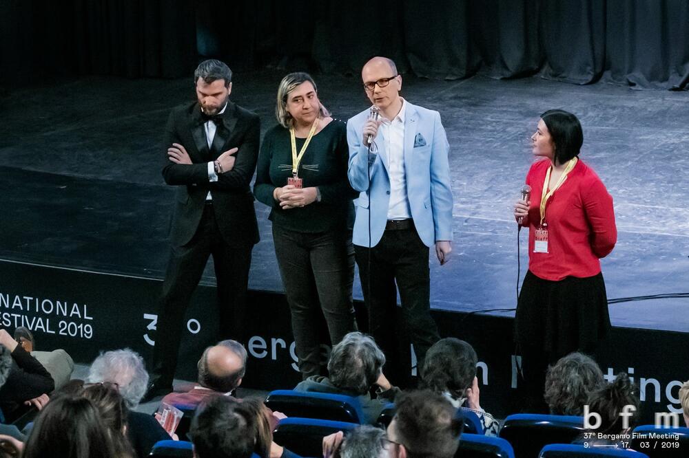 Glumac Vahidin Prelić i reditelj Vlastimir Sudar tokom razgovora sa publikom, Foto: Arhiva festivala