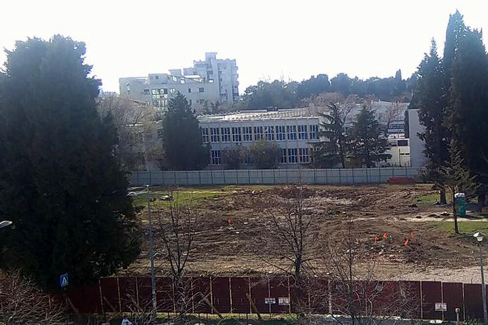 Uništeni park kod Gimnazije, Foto: Radomir Petrić