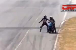 Nikad viđeno: Tuča na stazi nakon kaskaderskog poteza