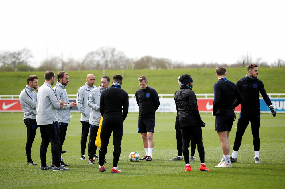 Englezi su danas trenirali u svojoj bazi, Sent Džordž parku, Foto: Reuters