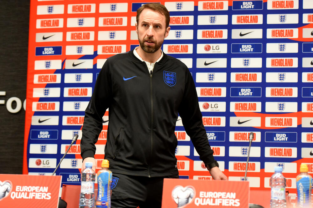 Garet Sautgejt na pres konferenciji u Kući fudbala FSCG, Foto: Savo Prelević