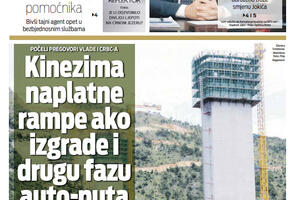 Naslovna strana "Vijesti" za 26. mart