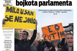 Naslovna strana "Vijesti" za 27. mart