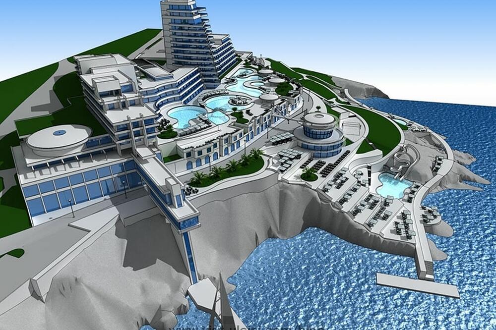 Kompjuterski prikaz planiranog hotela Galeb