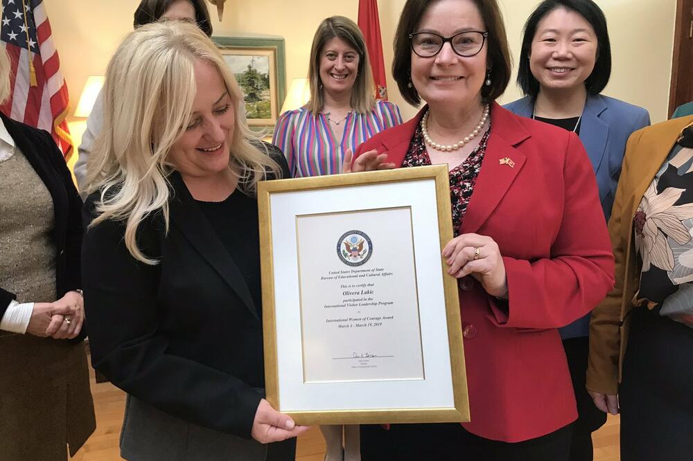 Olivera Lakić i Džudi Rajzing Rajnke, Foto: Ambasada SAD u Crnoj Gori