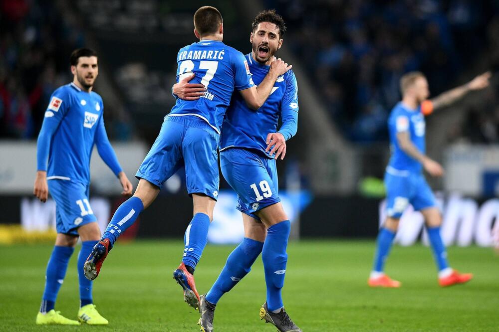 Uništili tim iz Leverkuzena: Andrej Kramarić i Išak Belfodil, Foto: Twitter.com/tsghoffenheim
