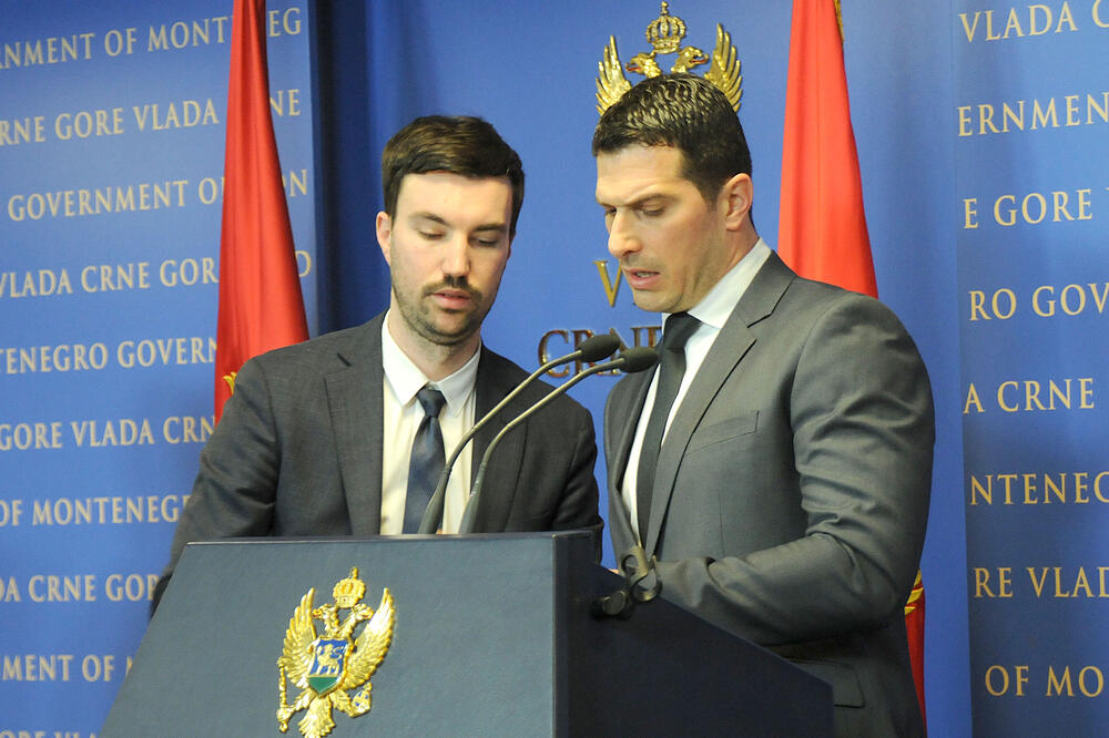 Generalni direktor direktorata za sport Miloš Lalević i ministar Nikola Janović, Foto: Zoran Đurić