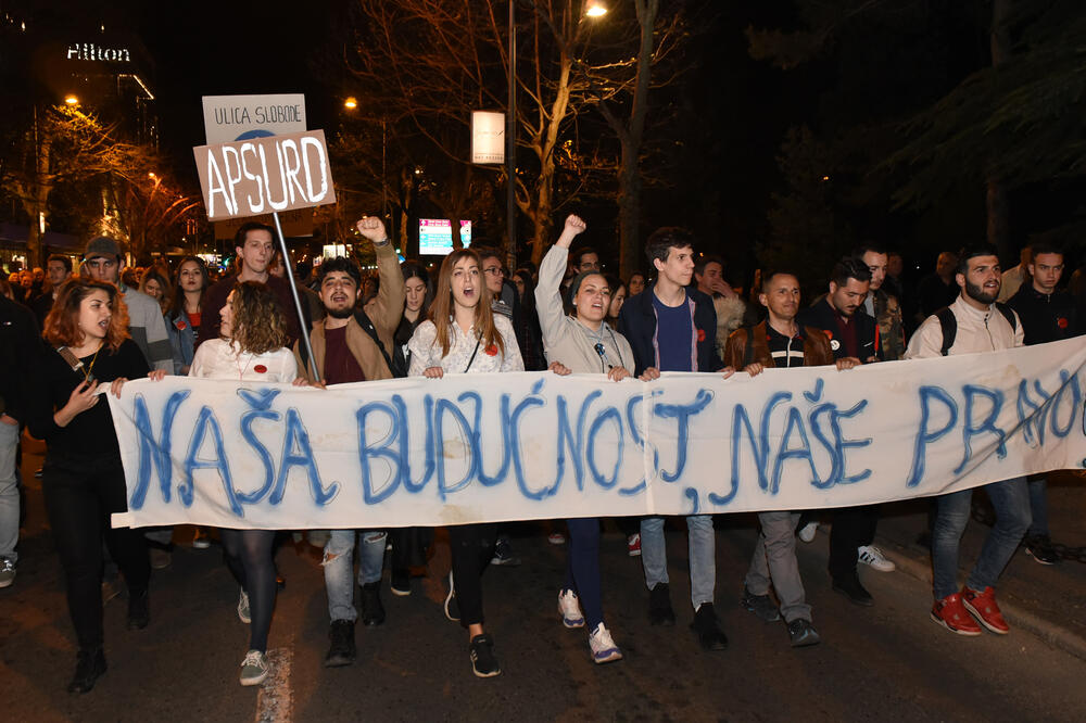 Sa prošlonedjeljnog protesta, Foto: Savo Prelević