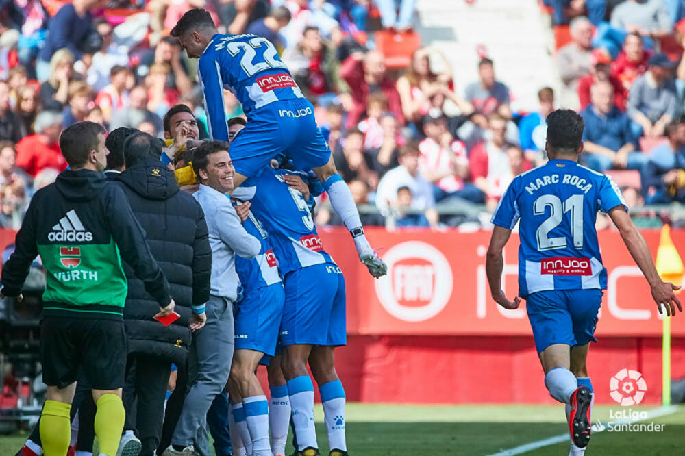 Fudbaleri Espanjol proslavljaju pobjednički gol, Foto: Laliga.es