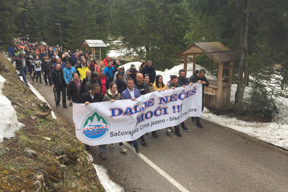 Sa protesta na Žabljaku, Foto: Obrad Pješivac