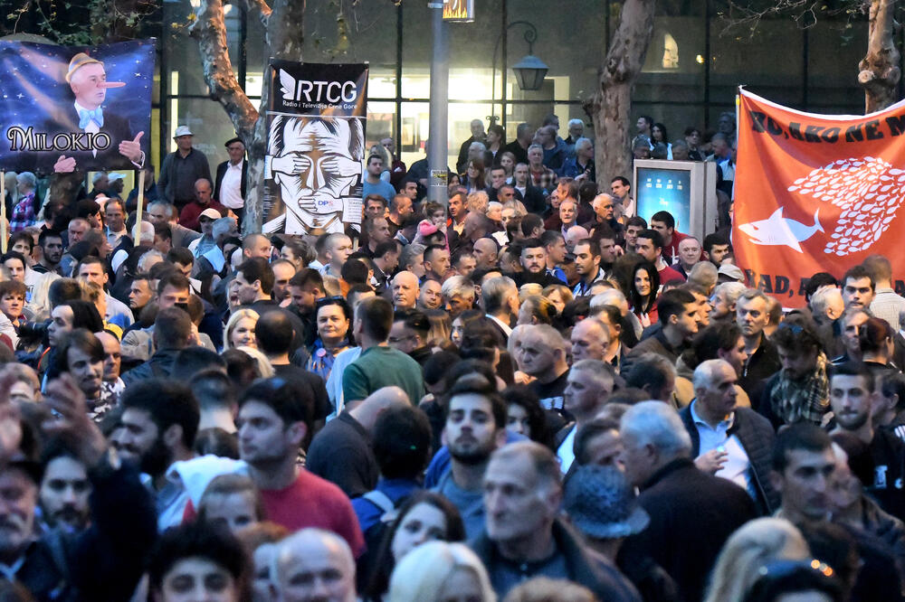 Sa protesta u Podgorici, Foto: Savo Prelević