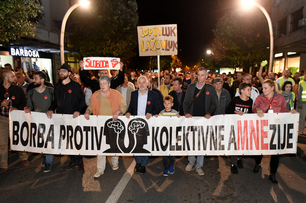 Sa protesta u Podgorici, Foto: Savo Prelević