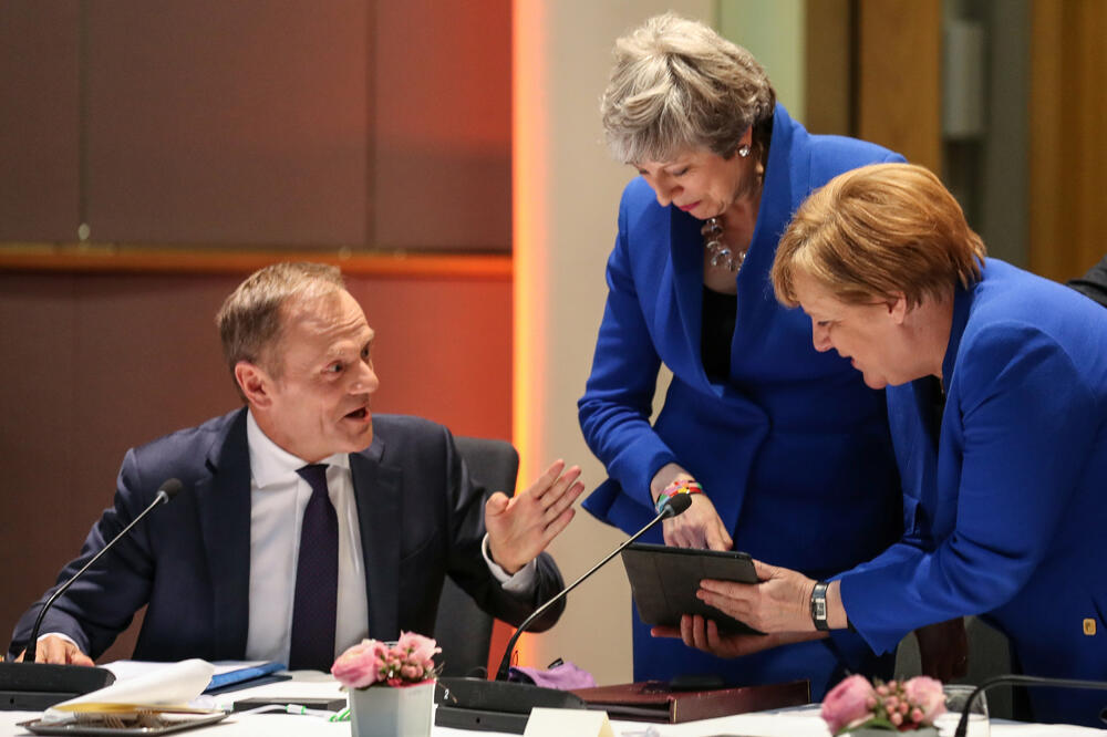 Donald Tusk, Tereza Mej, i njemačka kancelarka Angela Merkel, Foto: Reuters