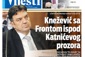 Naslovna strana "Vijesti" za 13. april