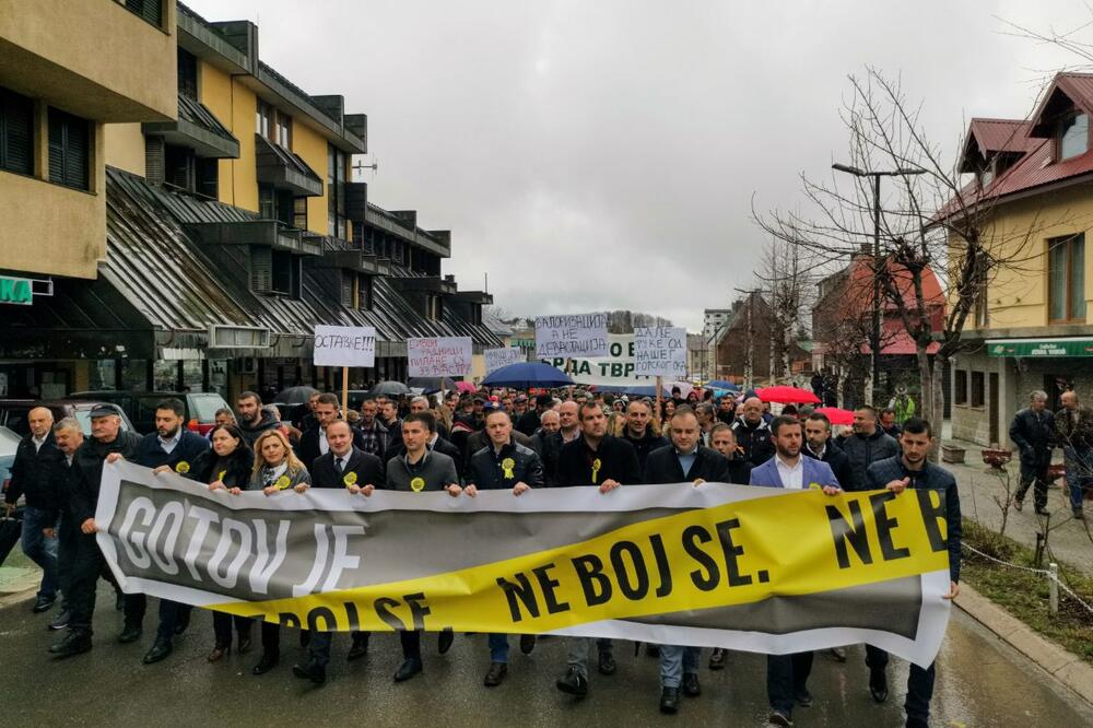 Sa protestne šetnje na Žabljaku, Foto: Demokrate