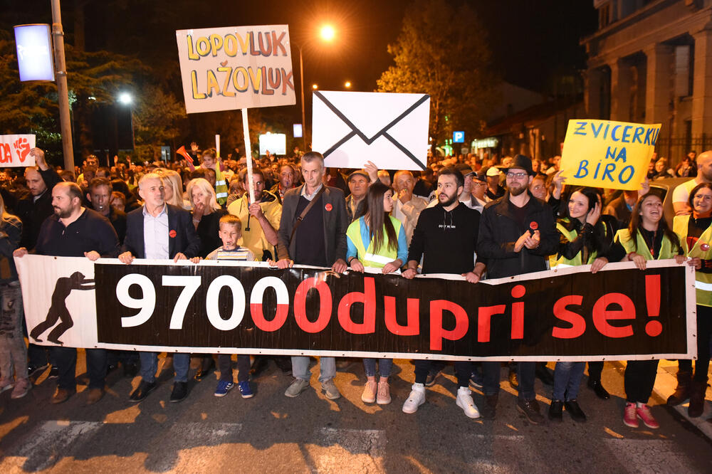 Sa protesta u Podgorici, Foto: Savo Prelević
