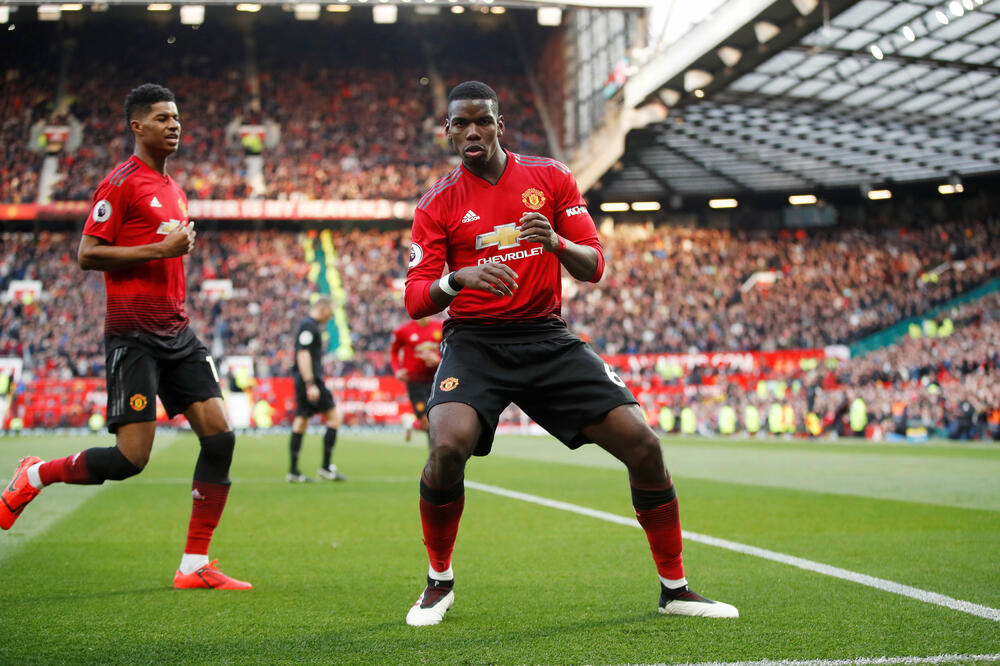 Pol Pogba slavi gol za Junajted, Foto: Reuters