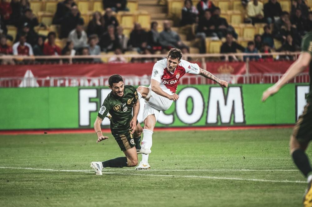 Stevan Jovetić na meču sa Remsom, Foto: Monaco