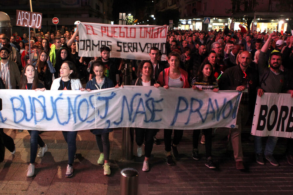 Sa protesta u Podgorici, Foto: Luka Zeković