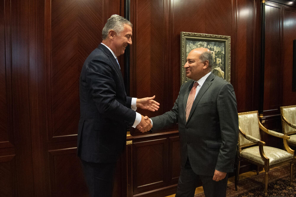 Đukanović i Čakrabarti, Foto: Služba za informisanje Predsjednika Crne Gore