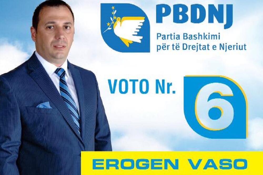 Erogen Brajović kao kandidat za odbornika na izborima u Skadru, Foto: Politiko.al