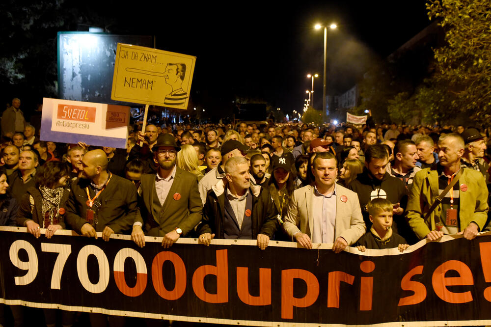 Sa jednog od protesta u Podgorici, Foto: Savo Prelević