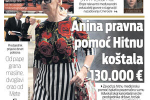 Naslovna strana "Vijesti" za 22. april