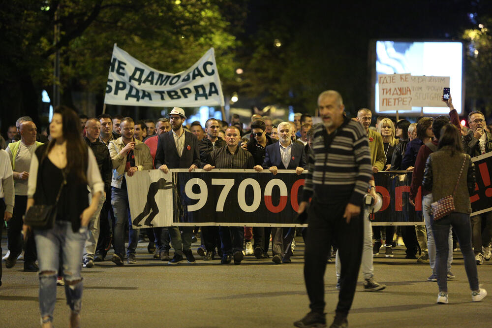 Sa protesta "Odupri se" održanog u subotu 20. aprila, Foto: Filip Roganovic