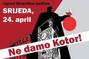 Protest podrške Jokiću ispred zgrade SO Kotor