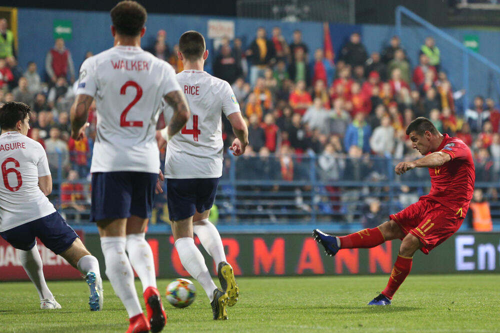 Sa utakmice Crna Gora - Engleska, Foto: Filip Roganović