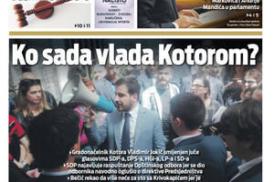 Naslovna strana "Vijesti" za 25. april