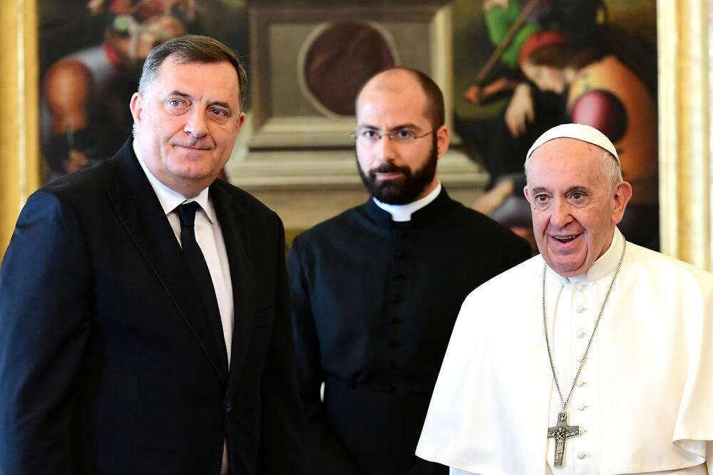 Dodik i papa Franjo, Foto: Reuters