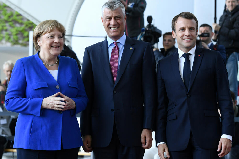 Tači juče u Berlinu sa Merkel i Makronom, Foto: ANNEGRET HILSE/Reuters