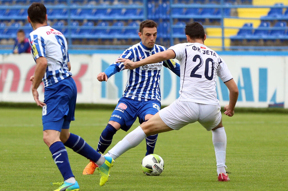 Duel Mijića i Milojka na meču Zeta - Budućnost, Foto: Filip Roganović