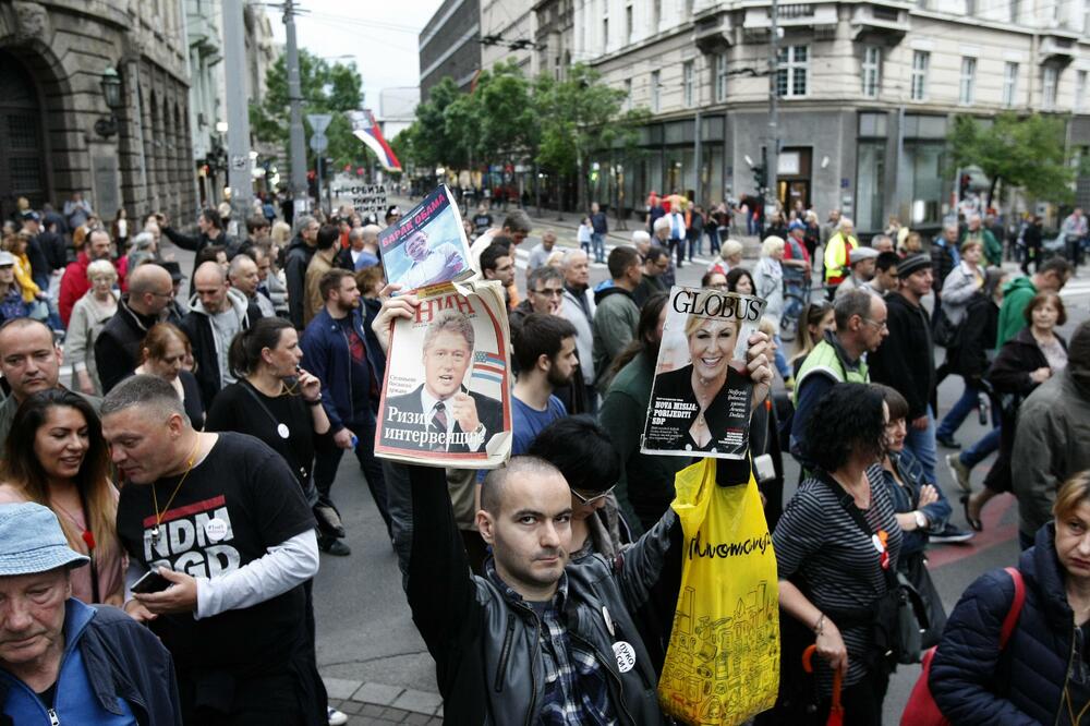 Večeras sa protestne šetnje, Foto: EMIL VAS/Beta
