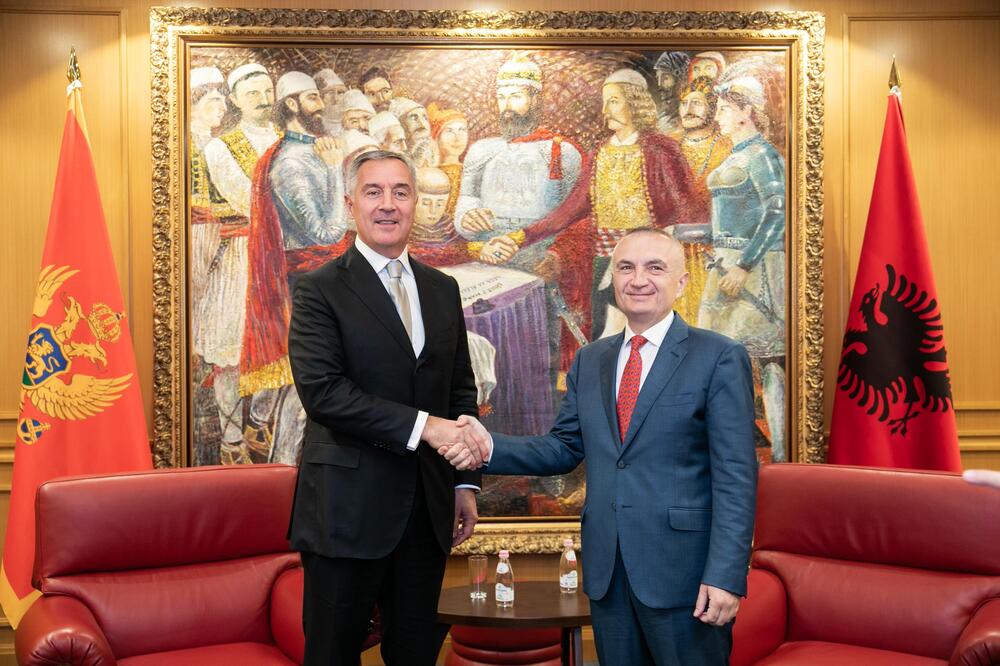 Predsjednik Crne Gore Milo Đukanović i predsjednik Albanije Ilir Meta, Foto: Predsjednik.me