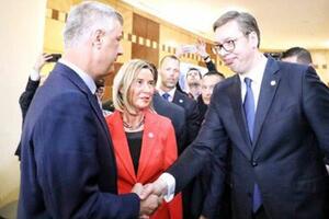 Tači i Vučić se rukovali prije sastanka sa Mogerini