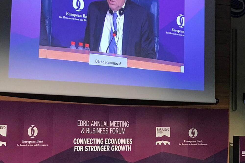 Radunović na Skupštini EBRD u Sarajevu, Foto: Ministarstvo finansija