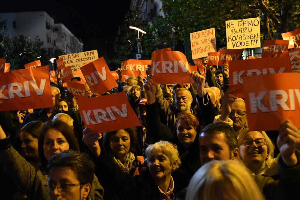 Sa protesta pokreta "Odupri se" održanog 7. maja, Foto: Savo Prelević