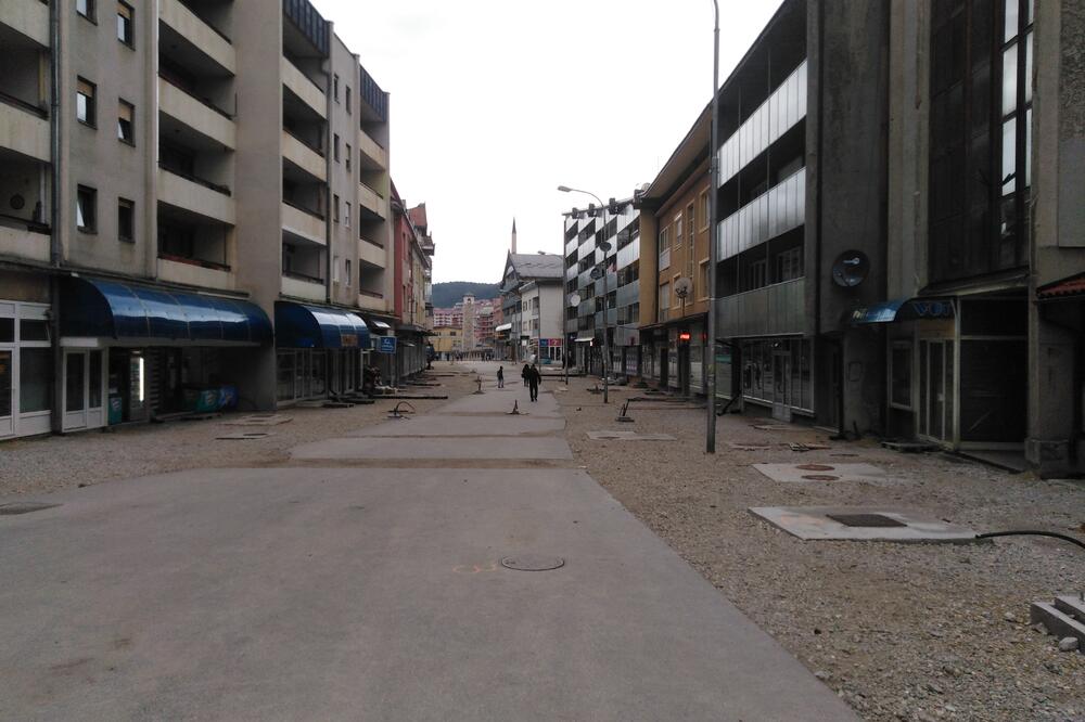 Trenutno stanje u glavnoj ulici u Pljevljima, Foto: Goran Malidžan